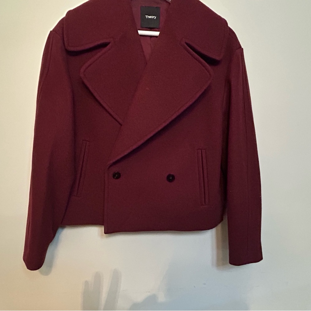 Theory Double-Breasted Wool Coat - Never Worn